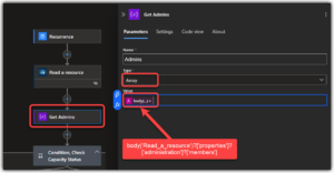 Store Microsoft Fabric Capacity Administration Members data in a Variable in Azure LogicApps