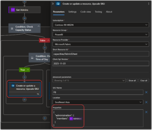 Use Variable in the Properties of Create or Update a Resource Operation (ARM) in Azure LogicApps