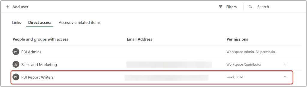 Review the granted permission