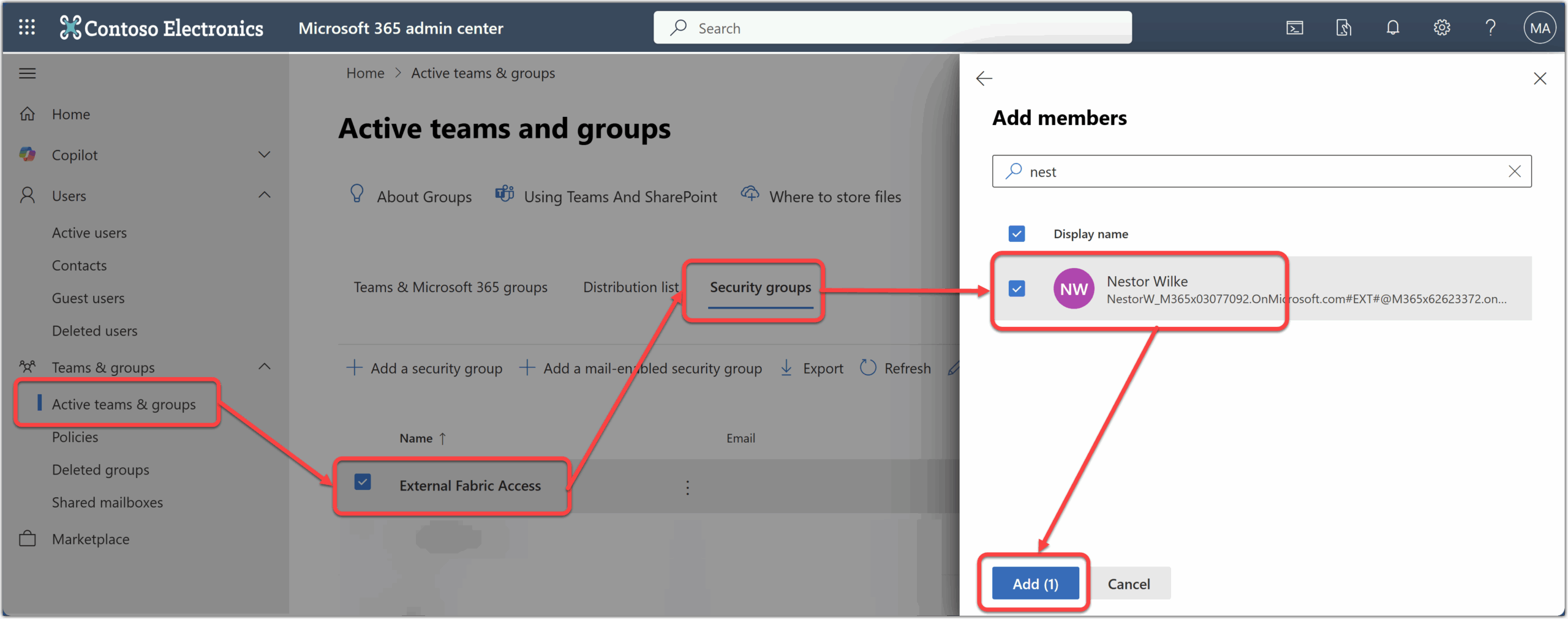 Create a new security group for guest accounts