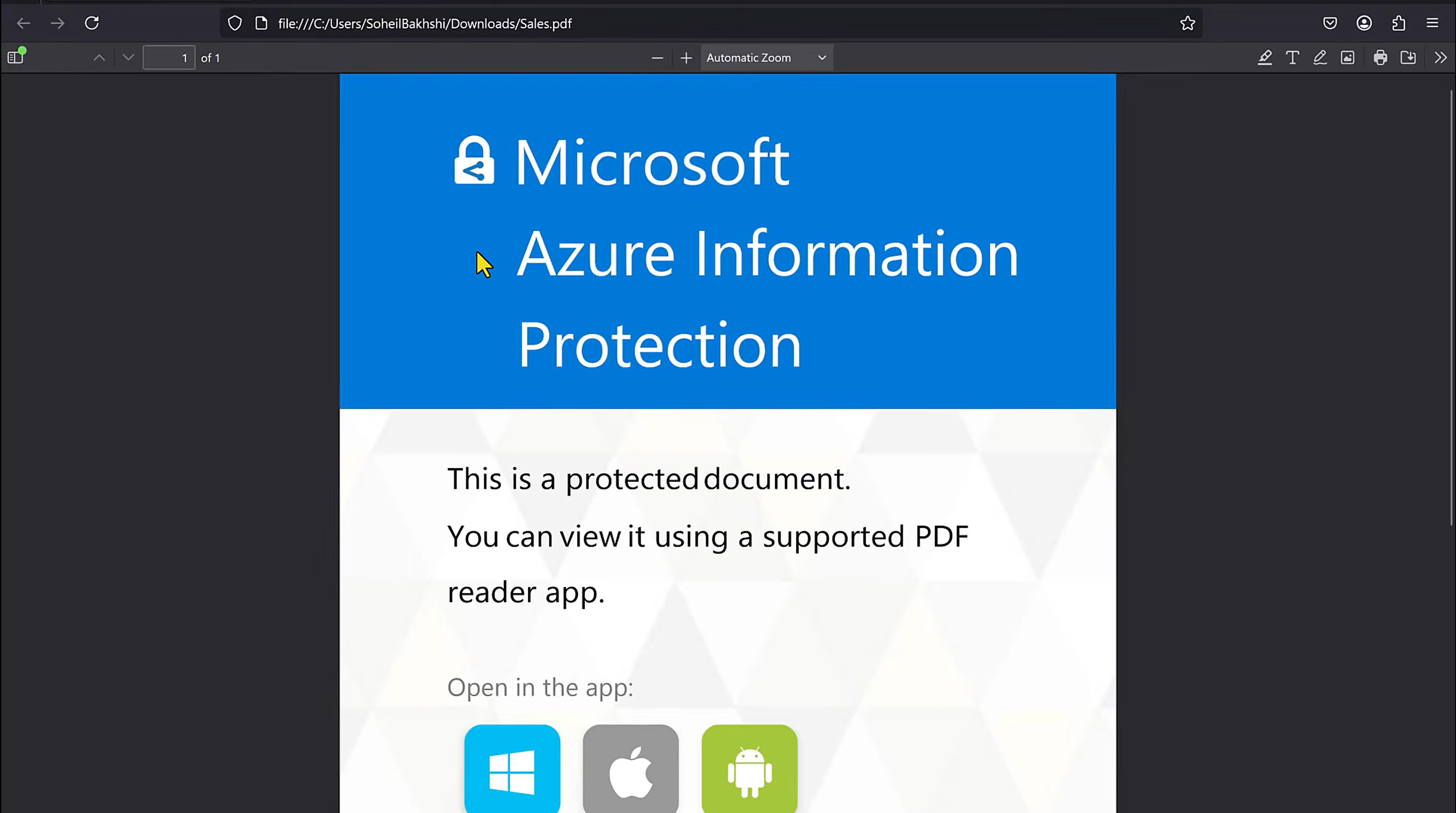 Protected Office Files by Microsoft Purview Information Protection Sensitivity Labels