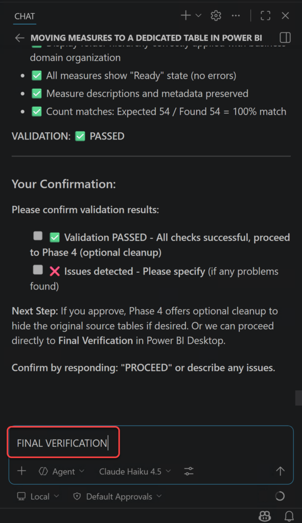 Final Verification