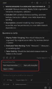 GitHub Copilot Start Implementation from the Plan
