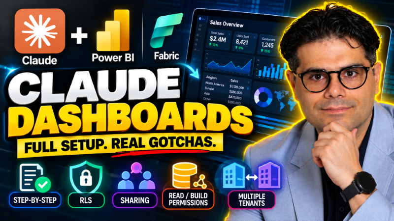 Building Claude Dashboards on Power BI Semantic Models: Step-by-Step Setup, RLS, Sharing and Limitations